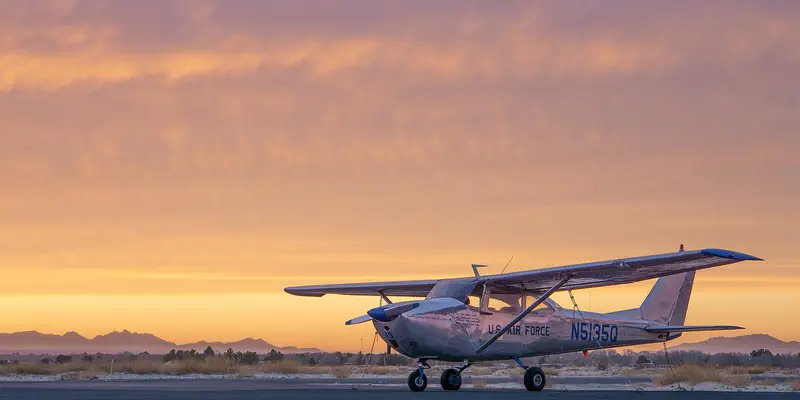 Sunset over the far Lower Valley at the Fabens airfield, a few miles down the valley from Clint.
