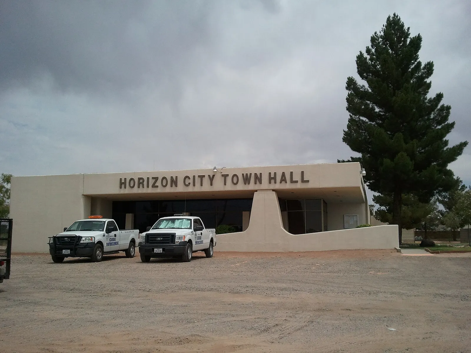 Horizon City Town Hall on Horizon Boulevard.